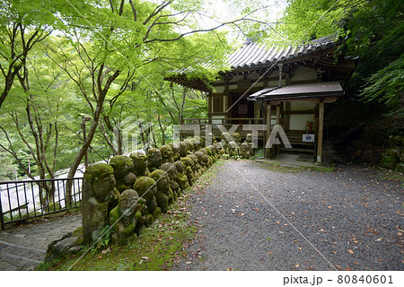 愛宕念仏寺　羅漢像と地蔵堂　京都市嵯峨野 80840601