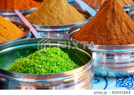 Close-Up Of Spices on a Market Close-Up Of Spices on a Market 80840868