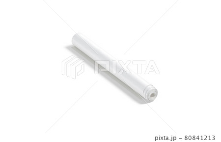 Blank white wallpaper twisted roll mockup, side view Blank white wallpaper twisted roll mockup, side view 80841213