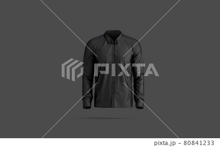 Blank black classic shirt mockup, dark background 80841233