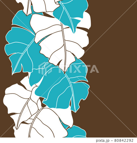 Seamless pattern with stylized palm leaves.  80842292