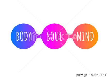 Mind, body and soul icon. Life balance, harmony...のイラスト素材 [80842431 ...