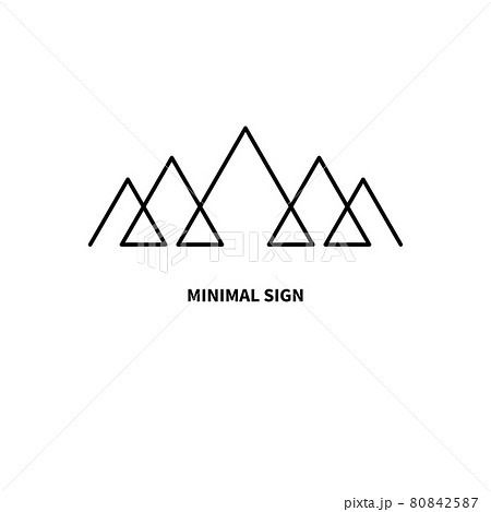 Mountains icon. Travel logo Mountains icon. Travel logo 80842587