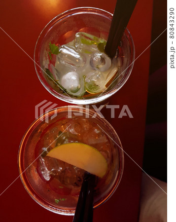 two glasses of fresh lemonade two glasses of fresh lemonade 80843290