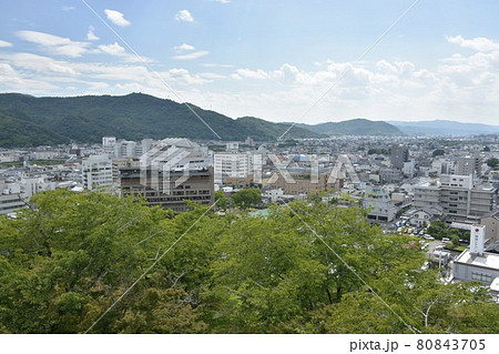 【岡山県】津山市街地の街並み 80843705