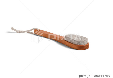 Pumice hygiene brush. Bath health natural organic body skin care concept photo. Pumice hygiene brush. Bath health natural organic body skin care concept photo. 80844765