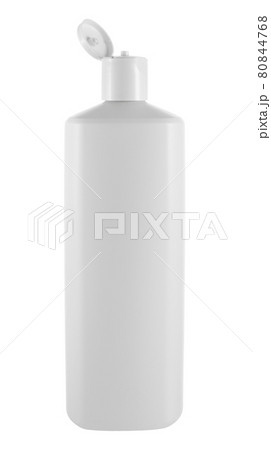 Plastic bottle for liquid shampoo, soap, antiseptic, sanitizer, cosmetic cream, gel or oil. Isolated on white background. 80844768