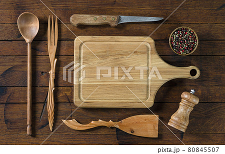 Kitchen utensils and spices Kitchen utensils and spices 80845507
