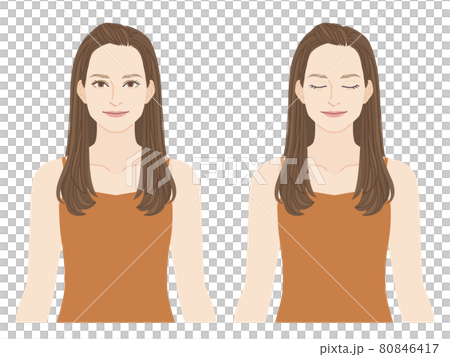 穿吊帶背心的無妝女人 穿吊帶背心的無妝女人 80846417