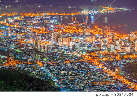 北海道 小樽 都市景観 天狗山 夜景 北海道 小樽 都市景観 天狗山 夜景 80847004