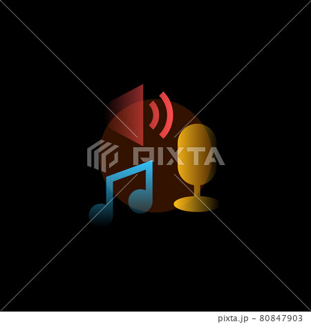 Music. Vector icon in gradient style. Editable illustration 80847903