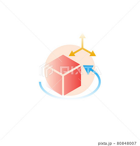 3d files. Vector icon in gradient style 80848007