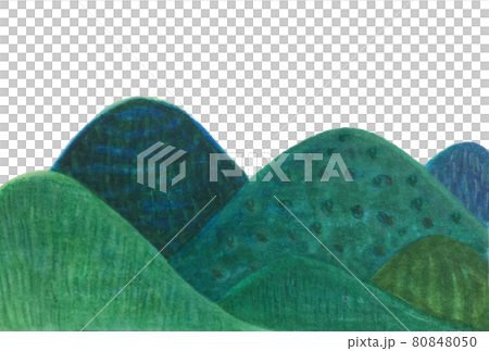 Summer mountains, green mountains, round mountains, mountains, green mountains 80848050