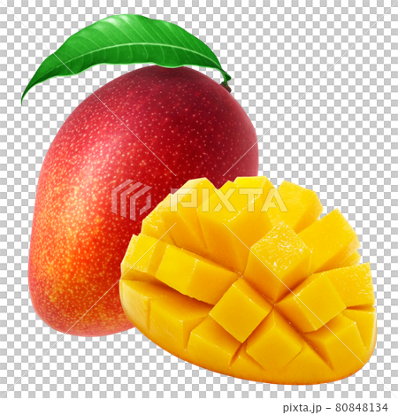 マンゴー イラスト リアル セット 80848134