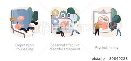 Mental health condition abstract concept vector illustrations. 80849228