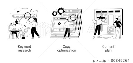 Professional SEO services abstract concept vector illustrations. 80849264