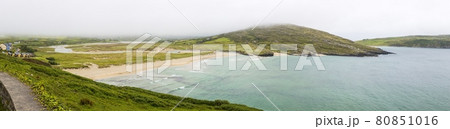 Panoramic picture of Barleycove beach in southern Ireland during daytime Panoramic picture of Barleycove beach in southern Ireland during daytime 80851016