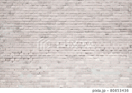 レトロな白レンガ壁のテクスチャ 煉瓦背景素材の写真素材