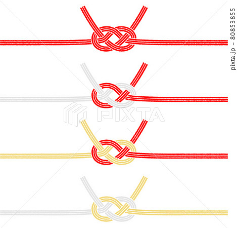 水引 あわじ結び セット ベクター素材のイラスト素材