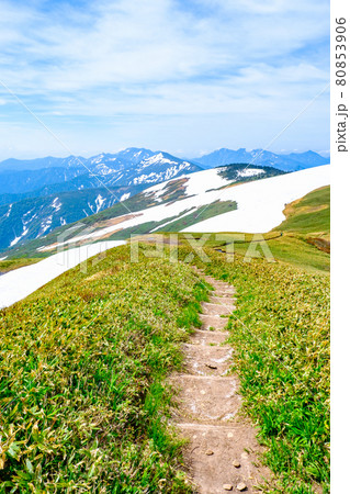 初夏の巻機山登山：牛ヶ岳山頂からの眺め 80853906