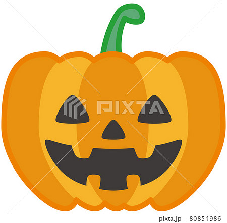 シンプルで可愛いハロウィンのカボチャ 80854986