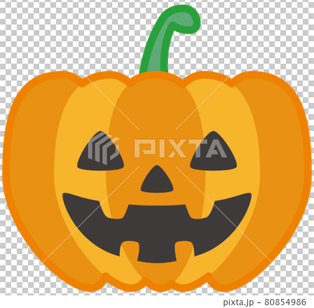シンプルで可愛いハロウィンのカボチャ 80854986