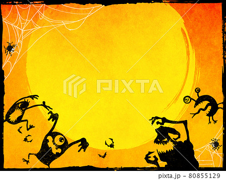 ハロウィンのフレーム素材 ハロウィンのフレーム素材 80855129