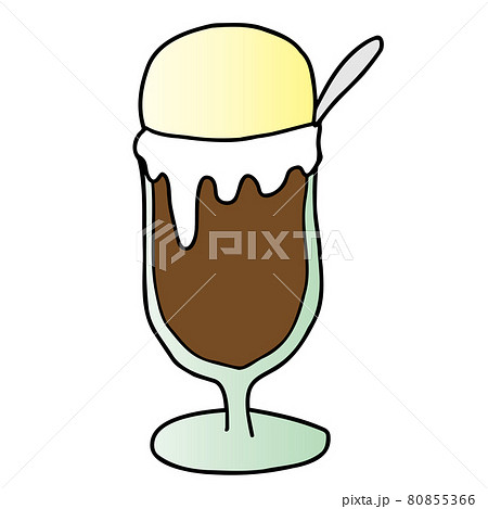 コーヒーフロートのイラスト 80855366