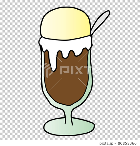 コーヒーフロートのイラスト 80855366