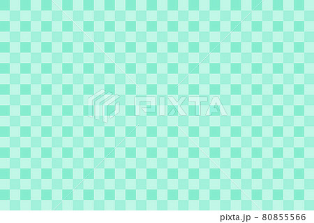エメラルドグリーンのチェック柄の背景素材のイラスト素材