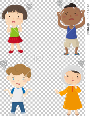 困っている多様な人種の子供たち、SDGs 困っている多様な人種の子供たち、SDGs 80855848