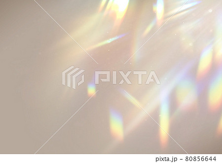 背景 テクスチャ プリズム ライト レインボー オーバーレイ 陽光 光 キラキラ 80856644