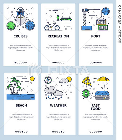 Vector line art web and mobile app template set Vector line art web and mobile app template set 80857435