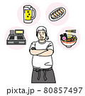 ラーメン屋で働く男性 80857497