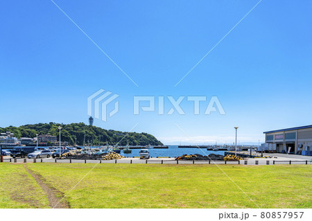 【神奈川県】片瀬漁港から見える江の島シーキャンドル 80857957