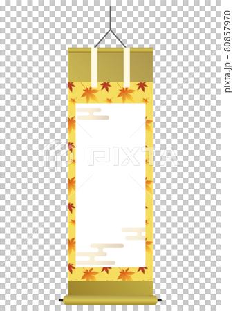 紅葉柄の掛け軸風フレーム 80857970