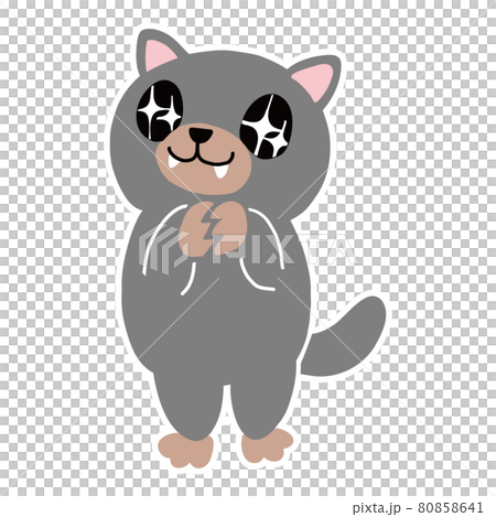 矢量圖的塔斯馬尼亞惡魔與閃閃發光的眼睛 80858641