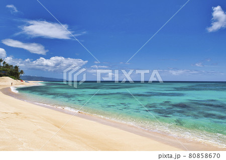 ハワイ　オアフ島　サンセットビーチ 80858670