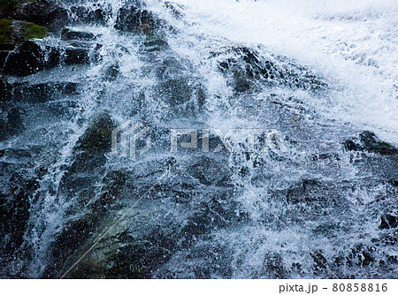 水飛沫　水しぶき　模様　背景にどうぞ 80858816