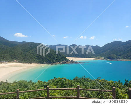 エメラルドグリーンの高浜海水浴場 エメラルドグリーンの高浜海水浴場 80858830
