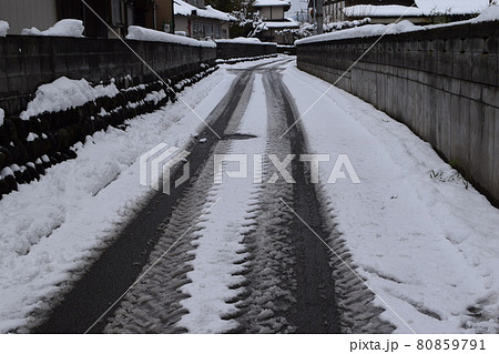 雪道のわだち 雪道のわだち 80859791