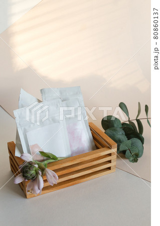 Beauty hygiene tube on neutral background 80860137