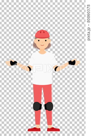張開雙臂的滑冰女孩 張開雙臂的滑冰女孩 80860378