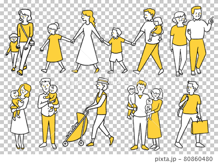 お出かけする人たち_セット03 お出かけする人たち_セット03 80860480