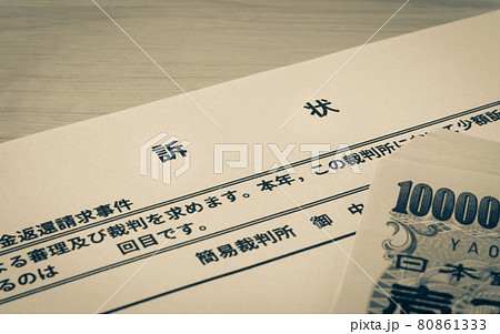少額訴訟の用紙　訴訟　賃金請求　敷金返還　簡易裁判所　民事訴訟 80861333