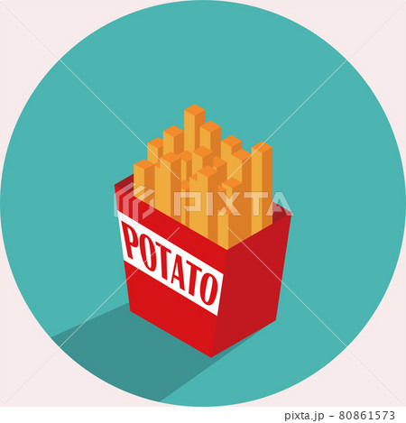 フライドポテトのイラスト Illustration Of French Fries Chipsのイラスト素材