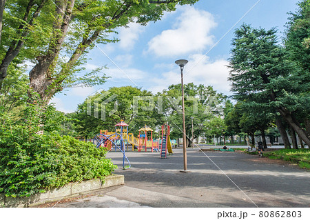 公園の風景 緑豊かな児童公園 川崎市平間公園 公園の風景 緑豊かな児童公園 川崎市平間公園 80862803