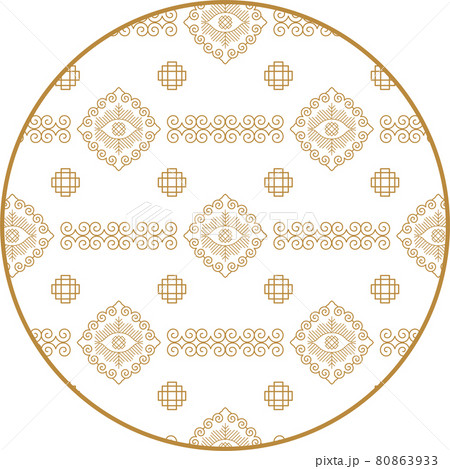 Chinese decoration elements. Frame, border or tiles with patterns. 80863933