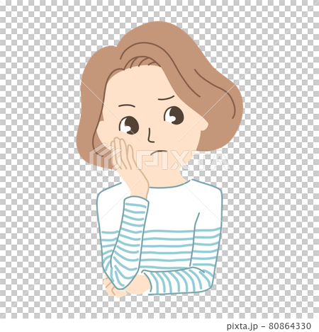 A woman with a troubled face A woman with a troubled face 80864330