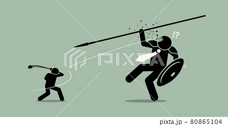 David versus Goliath. 80865104